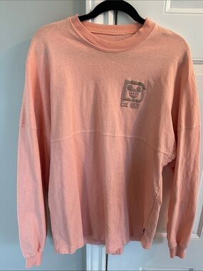 Disney Peach Pink Long Sleeve Crewneck Top